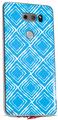 WraptorSkinz Skin Decal Wrap compatible with LG V30 Wavey Neon Blue