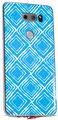 WraptorSkinz Skin Decal Wrap compatible with LG V30 Wavey Neon Blue