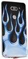 WraptorSkinz Skin Decal Wrap compatible with LG V30 Metal Flames Blue