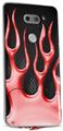 WraptorSkinz Skin Decal Wrap compatible with LG V30 Metal Flames Red
