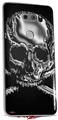 WraptorSkinz Skin Decal Wrap compatible with LG V30 Chrome Skull on Black