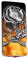 WraptorSkinz Skin Decal Wrap compatible with LG V30 Chrome Skull on Fire