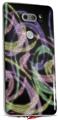 WraptorSkinz Skin Decal Wrap compatible with LG V30 Neon Swoosh on Black