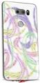 WraptorSkinz Skin Decal Wrap compatible with LG V30 Neon Swoosh on White