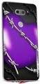 WraptorSkinz Skin Decal Wrap compatible with LG V30 Barbwire Heart Purple