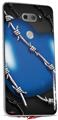 WraptorSkinz Skin Decal Wrap compatible with LG V30 Barbwire Heart Blue