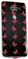 WraptorSkinz Skin Decal Wrap compatible with LG V30 Pastel Butterflies Red on Black