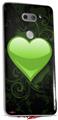 WraptorSkinz Skin Decal Wrap compatible with LG V30 Glass Heart Grunge Green