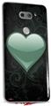 WraptorSkinz Skin Decal Wrap compatible with LG V30 Glass Heart Grunge Seafoam Green