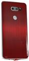 WraptorSkinz Skin Decal Wrap compatible with LG V30 Simulated Brushed Metal Red