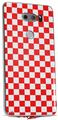 WraptorSkinz Skin Decal Wrap compatible with LG V30 Checkered Canvas Red and White