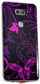 WraptorSkinz Skin Decal Wrap compatible with LG V30 Twisted Garden Purple and Hot Pink