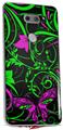 WraptorSkinz Skin Decal Wrap compatible with LG V30 Twisted Garden Green and Hot Pink