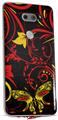 WraptorSkinz Skin Decal Wrap compatible with LG V30 Twisted Garden Red and Yellow