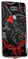 WraptorSkinz Skin Decal Wrap compatible with LG V30 Twisted Garden Gray and Red