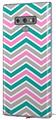 Decal style Skin Wrap compatible with Samsung Galaxy Note 9 Zig Zag Teal Pink and Gray