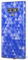 Decal style Skin Wrap compatible with Samsung Galaxy Note 9 Triangle Mosaic Blue