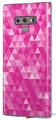 Decal style Skin Wrap compatible with Samsung Galaxy Note 9 Triangle Mosaic Fuchsia