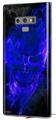 Decal style Skin Wrap compatible with Samsung Galaxy Note 9 Flaming Fire Skull Blue