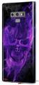 Decal style Skin Wrap compatible with Samsung Galaxy Note 9 Flaming Fire Skull Purple
