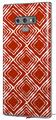 Decal style Skin Wrap compatible with Samsung Galaxy Note 9 Wavey Red Dark