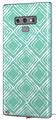 Decal style Skin Wrap compatible with Samsung Galaxy Note 9 Wavey Seafoam Green