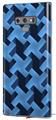 Decal style Skin Wrap compatible with Samsung Galaxy Note 9 Retro Houndstooth Blue