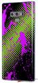 Decal style Skin Wrap compatible with Samsung Galaxy Note 9 Halftone Splatter Hot Pink Green