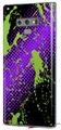 Decal style Skin Wrap compatible with Samsung Galaxy Note 9 Halftone Splatter Green Purple
