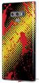 Decal style Skin Wrap compatible with Samsung Galaxy Note 9 Halftone Splatter Yellow Red