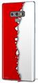 Decal style Skin Wrap compatible with Samsung Galaxy Note 9 Ripped Colors Red White