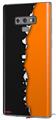 Decal style Skin Wrap compatible with Samsung Galaxy Note 9 Ripped Colors Black Orange