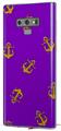 Decal style Skin Wrap compatible with Samsung Galaxy Note 9 Anchors Away Purple