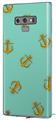 Decal style Skin Wrap compatible with Samsung Galaxy Note 9 Anchors Away Seafoam Green
