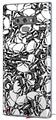 Decal style Skin Wrap compatible with Samsung Galaxy Note 9 Scattered Skulls White