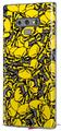 Decal style Skin Wrap compatible with Samsung Galaxy Note 9 Scattered Skulls Yellow