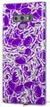 Decal style Skin Wrap compatible with Samsung Galaxy Note 9 Scattered Skulls Purple