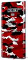 Decal style Skin Wrap compatible with Samsung Galaxy Note 9 WraptorCamo Digital Camo Red