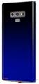 Decal style Skin Wrap compatible with Samsung Galaxy Note 9 Smooth Fades Blue Black