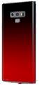 Decal style Skin Wrap compatible with Samsung Galaxy Note 9 Smooth Fades Red Black