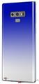 Decal style Skin Wrap compatible with Samsung Galaxy Note 9 Smooth Fades White Blue