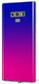 Decal style Skin Wrap compatible with Samsung Galaxy Note 9 Smooth Fades Hot Pink Blue