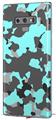 Decal style Skin Wrap compatible with Samsung Galaxy Note 9 WraptorCamo Old School Camouflage Camo Neon Teal