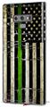 Decal style Skin Wrap compatible with Samsung Galaxy Note 9 Painted Faded and Cracked Green Line USA American Flag