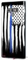 Decal style Skin Wrap compatible with Samsung Galaxy Note 9 Yeti Colster Brushed USA American Flag Blue Line