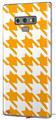 Decal style Skin Wrap compatible with Samsung Galaxy Note 9 Houndstooth Orange