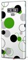 Decal style Skin Wrap compatible with Samsung Galaxy Note 9 Lots of Dots Green on White