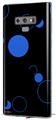 Decal style Skin Wrap compatible with Samsung Galaxy Note 9 Lots of Dots Blue on Black