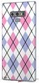 Decal style Skin Wrap compatible with Samsung Galaxy Note 9 Argyle Pink and Blue