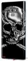 Decal style Skin Wrap compatible with Samsung Galaxy Note 9 Chrome Skull on Black